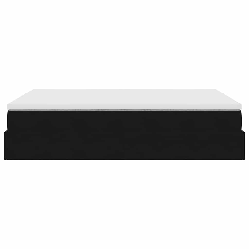 vidaXL Κρεβάτι-Μονό κρεβάτι με στρώμα Μαύρο 140x200 εκ. Βελούδο