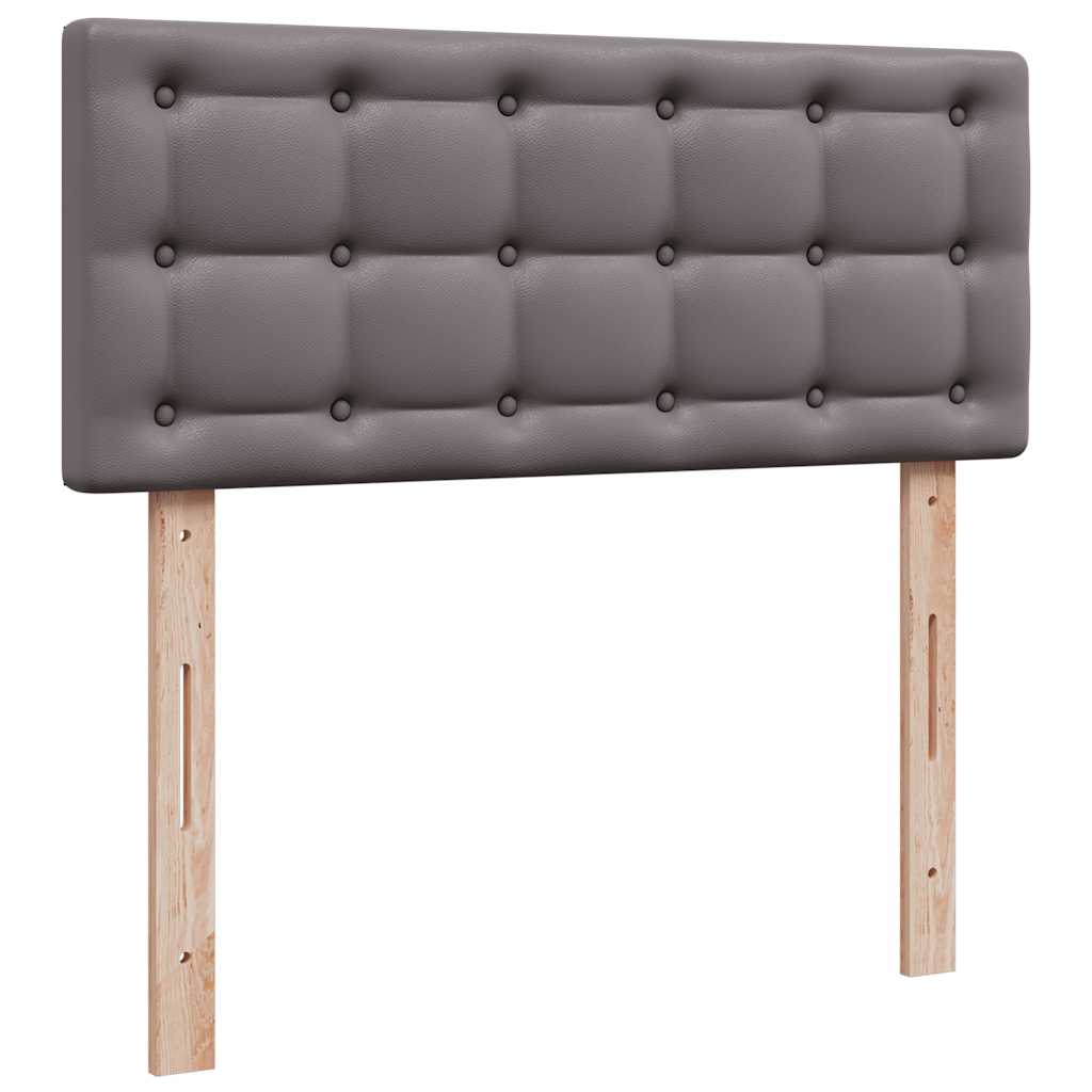 vidaXL Οθωμανικό κρεβάτι με στρώμα Γκρι 120x190 cm Faux Leather