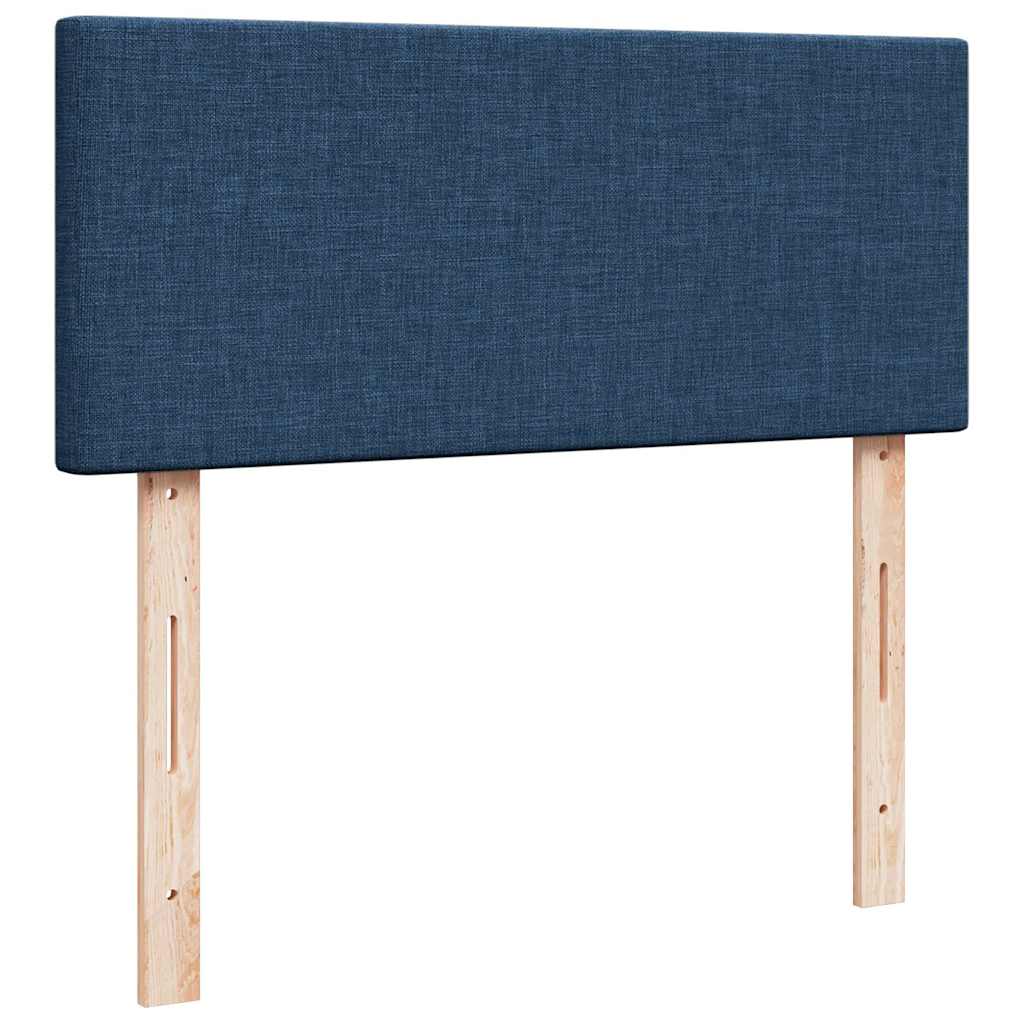 vidaXL Οθωμανικό κρεβάτι με στρώμα μπλε 120x200cm ύφασμα