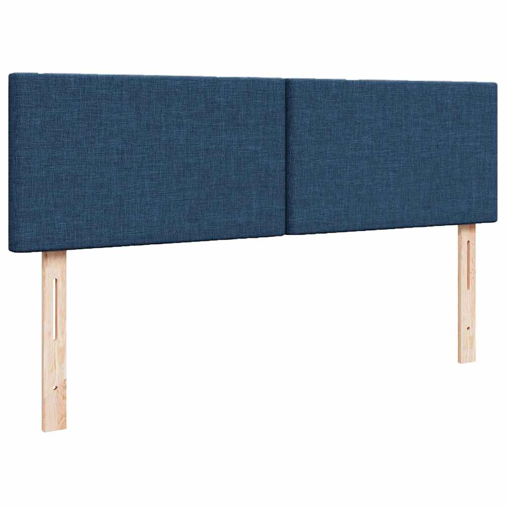 vidaXL Οθωμανικό κρεβάτι με στρώμα μπλε 140x200cm ύφασμα