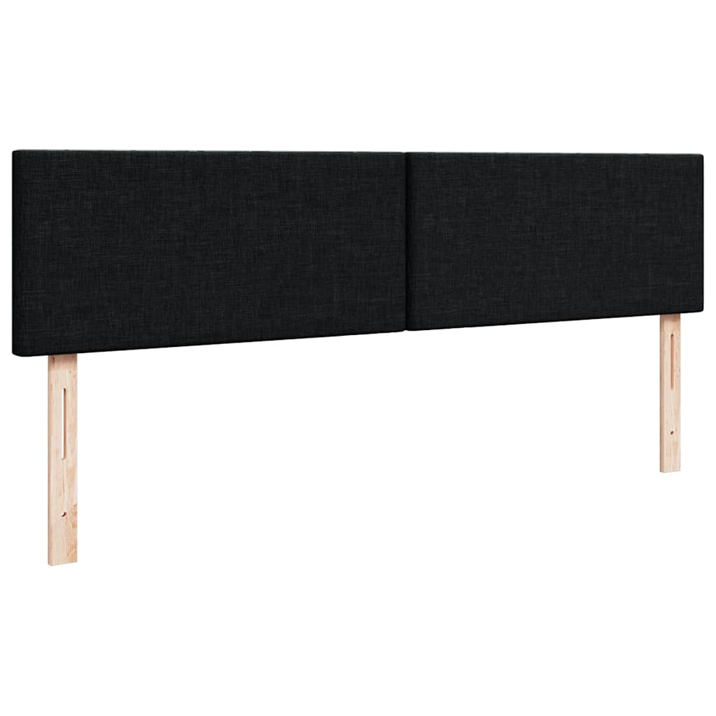 vidaXL Οθωμανικό κρεβάτι με στρώμα Μαύρο 160x200cm Ύφασμα