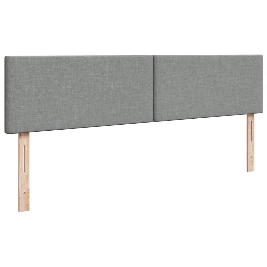 vidaXL Οθωμανικό κρεβάτι με στρώμα ανοιχτό γκρι 180x200cm ύφασμα