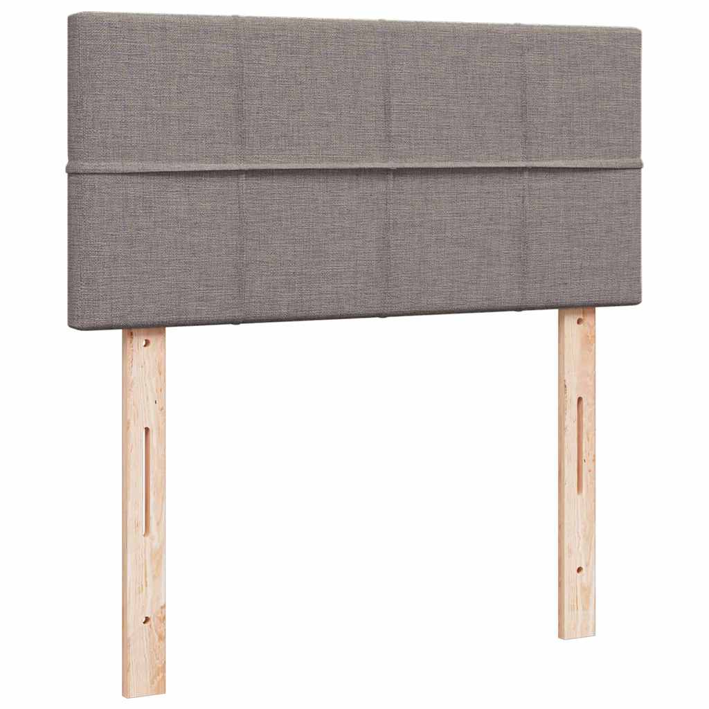 vidaXL Οθωμανικό κρεβάτι με στρώμα Taupe 100x200cm ύφασμα