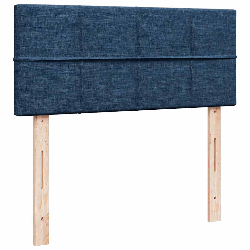 vidaXL Οθωμανικό κρεβάτι με στρώμα μπλε 120x200cm ύφασμα