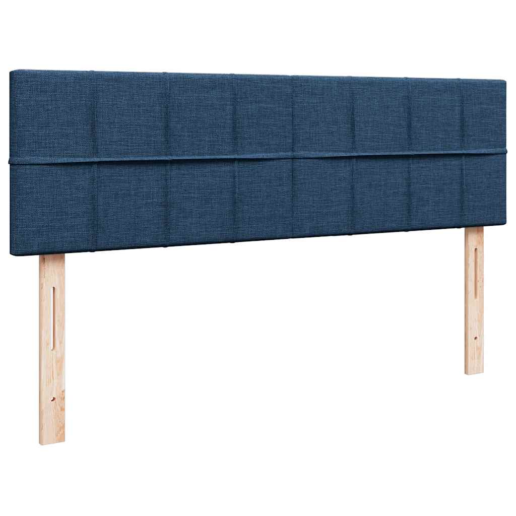 vidaXL Οθωμανικό κρεβάτι με στρώμα μπλε 140x200cm ύφασμα