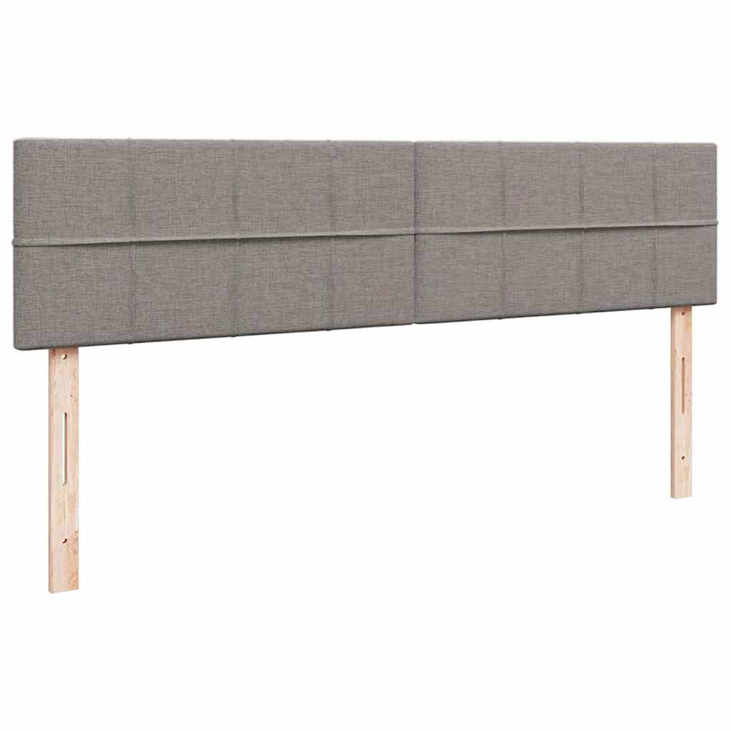 vidaXL Οθωμανικό κρεβάτι με στρώμα Taupe 180x200cm ύφασμα