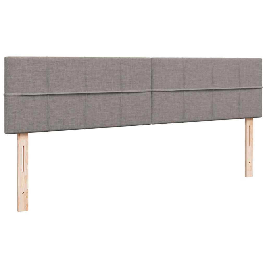 vidaXL Οθωμανικό κρεβάτι με στρώμα Taupe 200x200 cm Ύφασμα