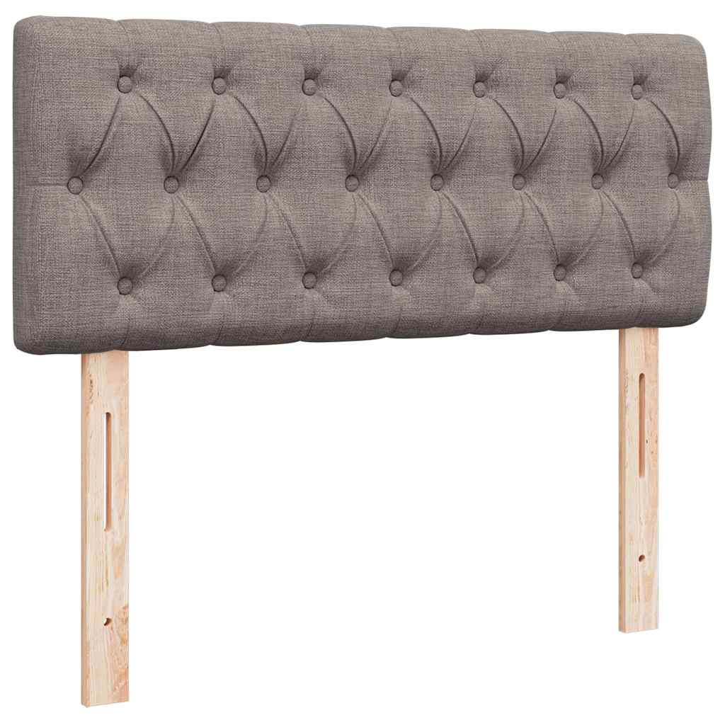 vidaXL Οθωμανικό κρεβάτι με στρώμα Taupe 120x190 cm Ύφασμα