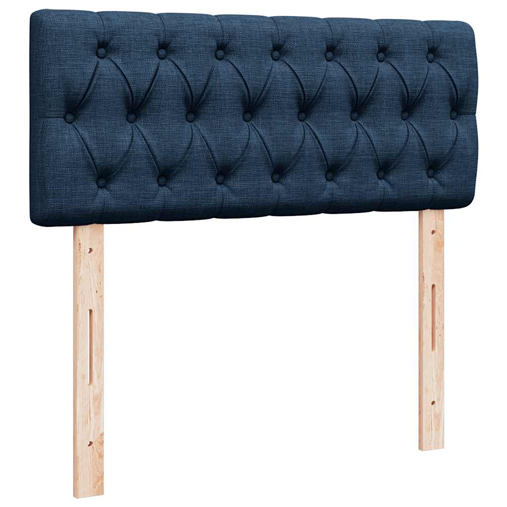 vidaXL Οθωμανικό κρεβάτι με στρώμα μπλε 120x200cm ύφασμα