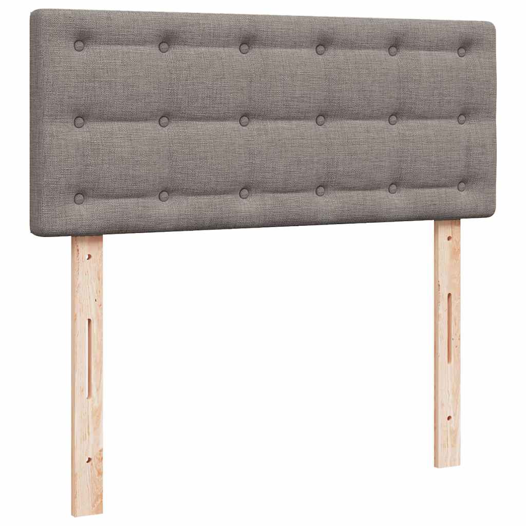 vidaXL Οθωμανικό κρεβάτι με στρώμα Taupe 120x200cm ύφασμα