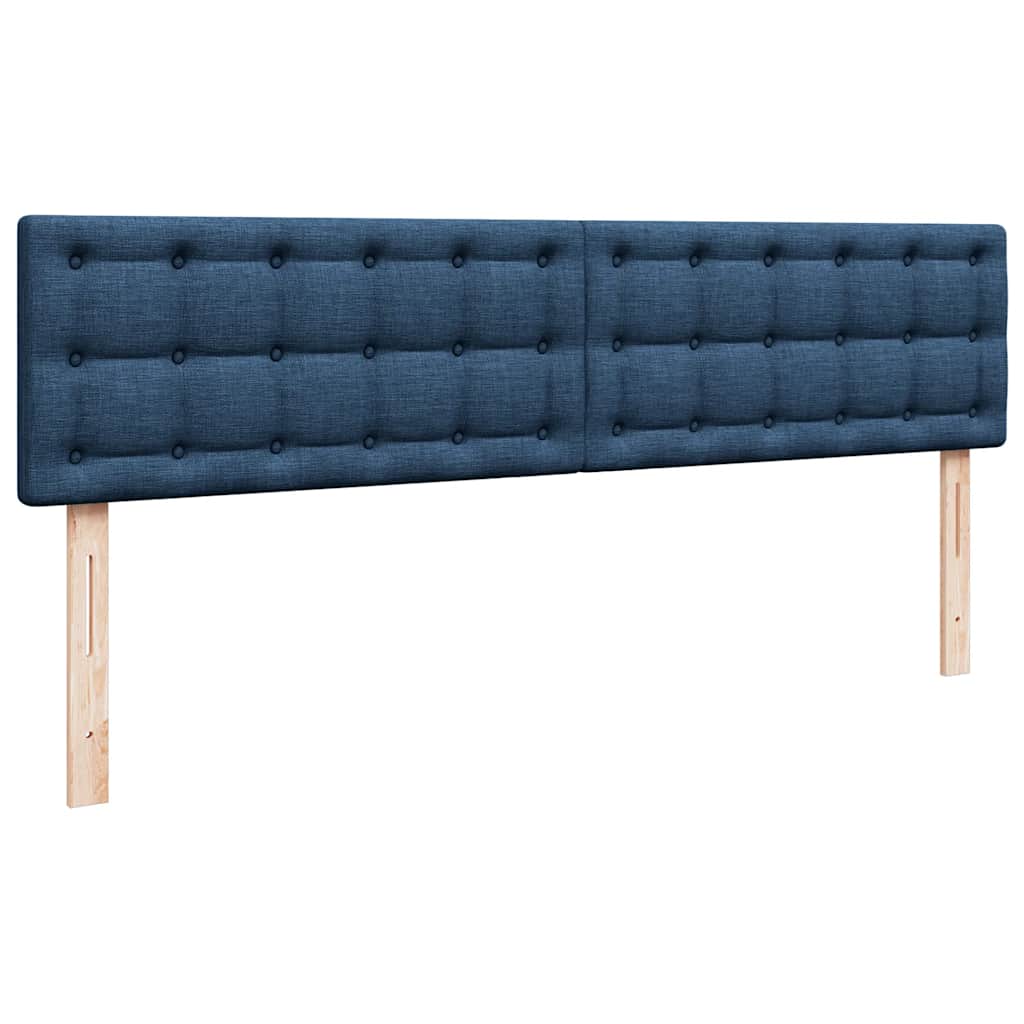 vidaXL Οθωμανικό κρεβάτι με στρώμα μπλε 160x200cm ύφασμα