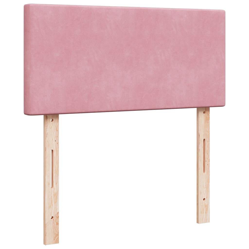 vidaXL Οθωμανικό κρεβάτι με στρώμα ροζ 80x200cm Velvet