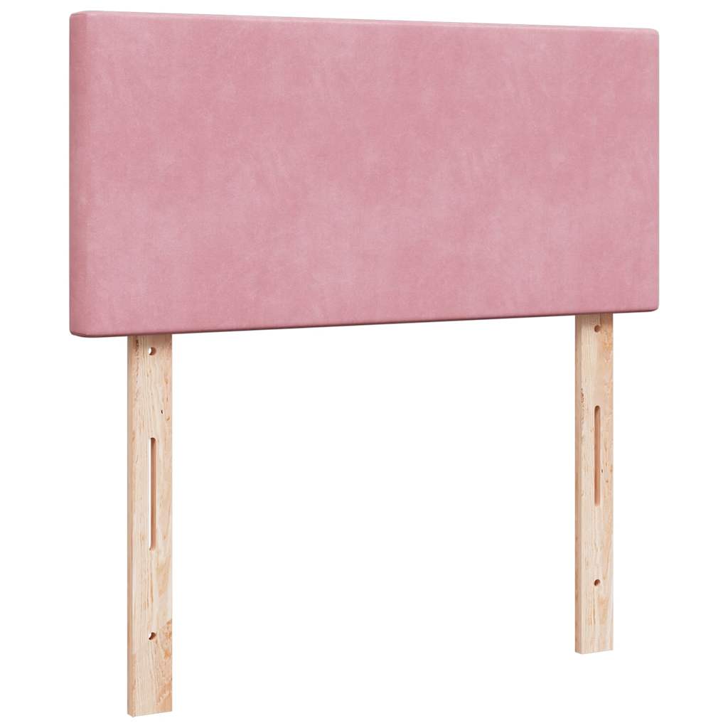 vidaXL Οθωμανικό κρεβάτι με στρώμα ροζ 100x200cm Velvet