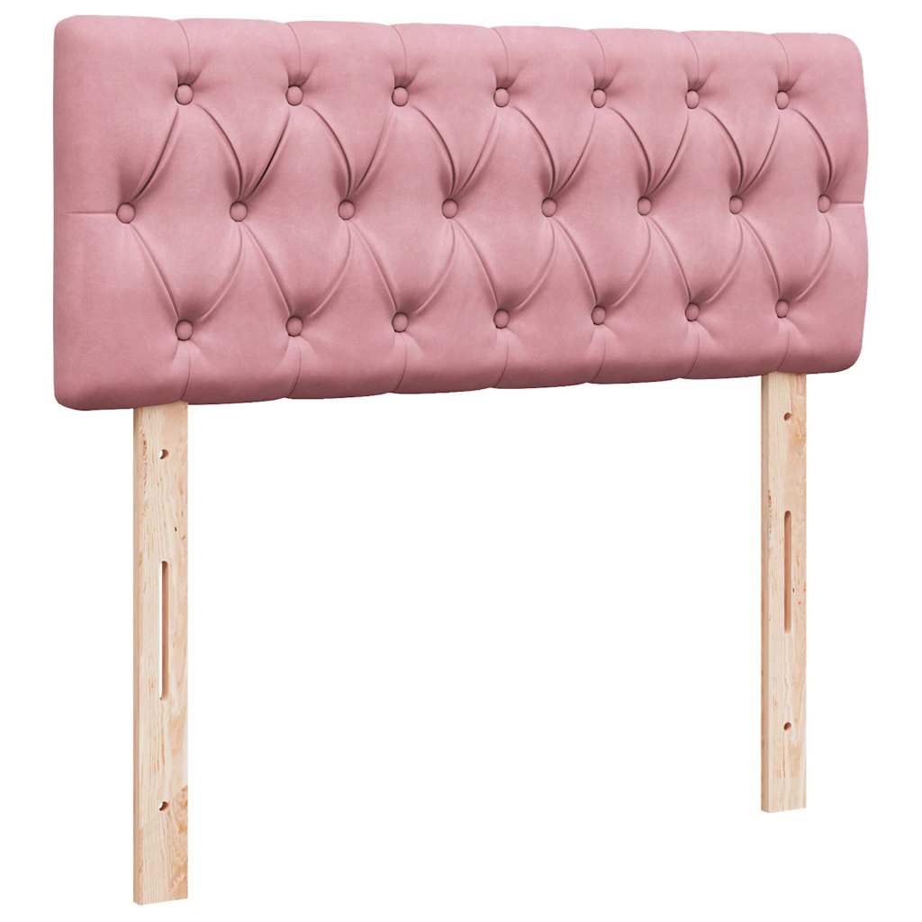vidaXL Οθωμανικό κρεβάτι με στρώμα ροζ 120x190 cm Velvet