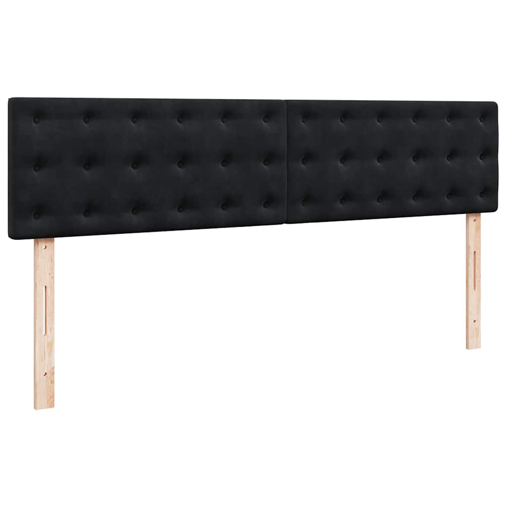 vidaXL Οθωμανικό κρεβάτι με στρώμα Μαύρο 160x200cm Velvet