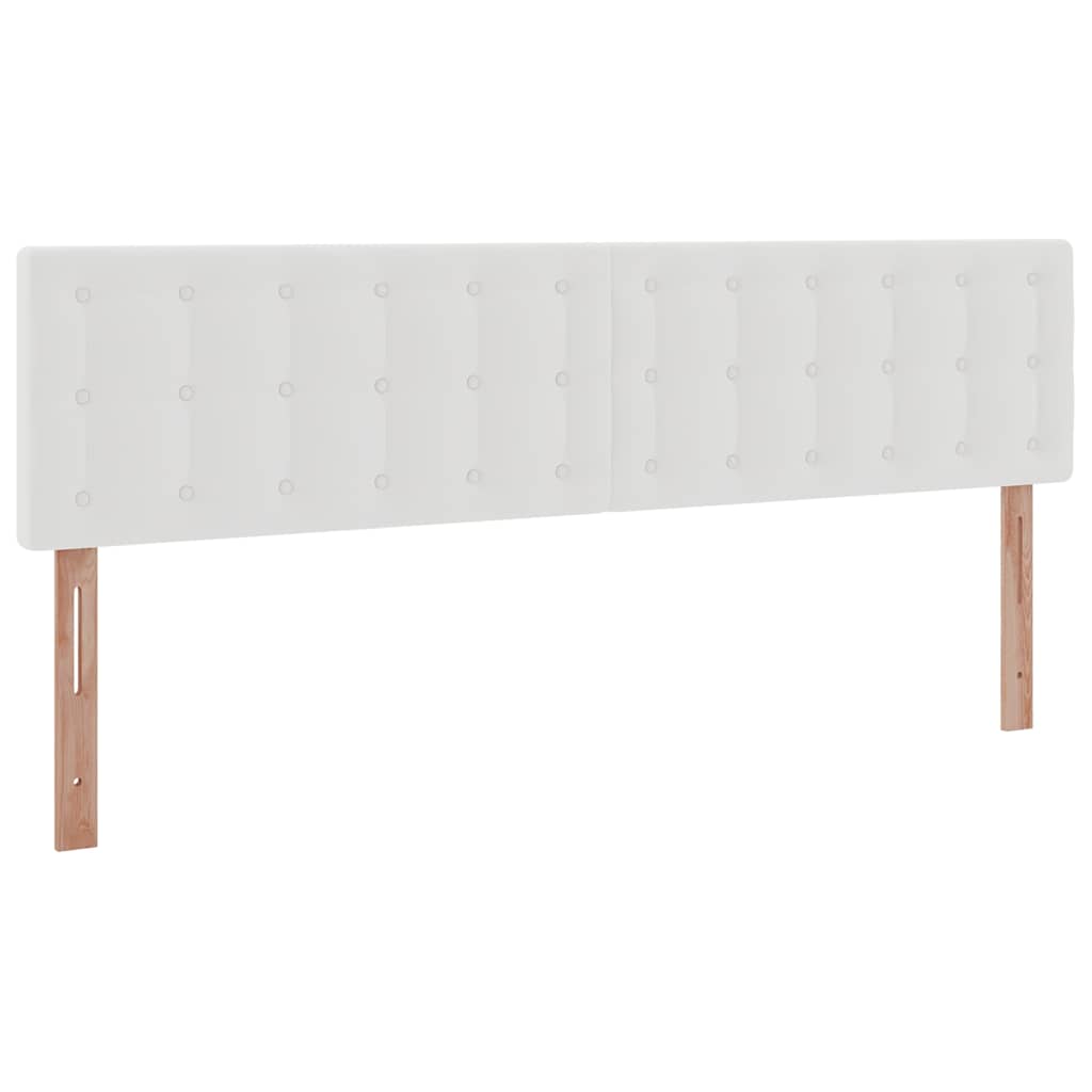 vidaXL Οθωμανικό κρεβάτι με στρώματα Λευκό 180x200cm Faux Leather