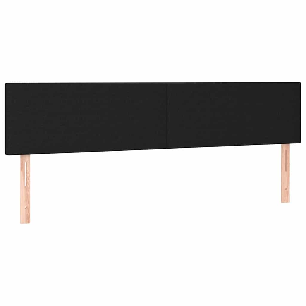 vidaXL Οθωμανικό κρεβάτι με στρώματα Μαύρο 160x200cm Ύφασμα