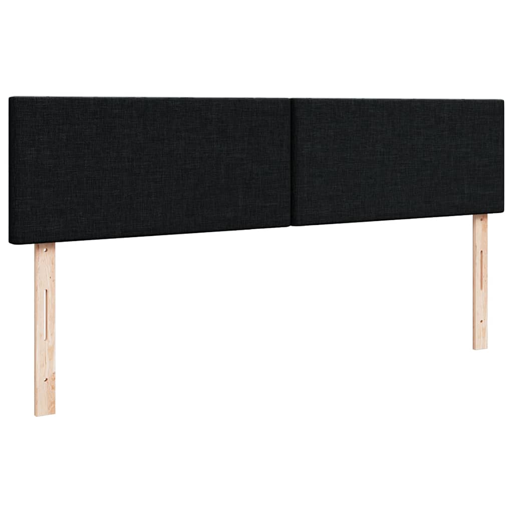 vidaXL Οθωμανικό Κρεβάτι με Στρώματα Μαύρο 200x200cm Ύφασμα