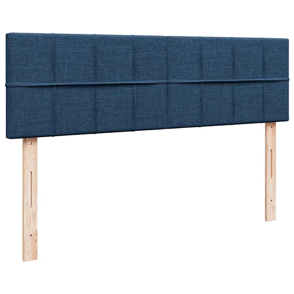 vidaXL Οθωμανικό κρεβάτι με στρώματα μπλε 160x200cm ύφασμα