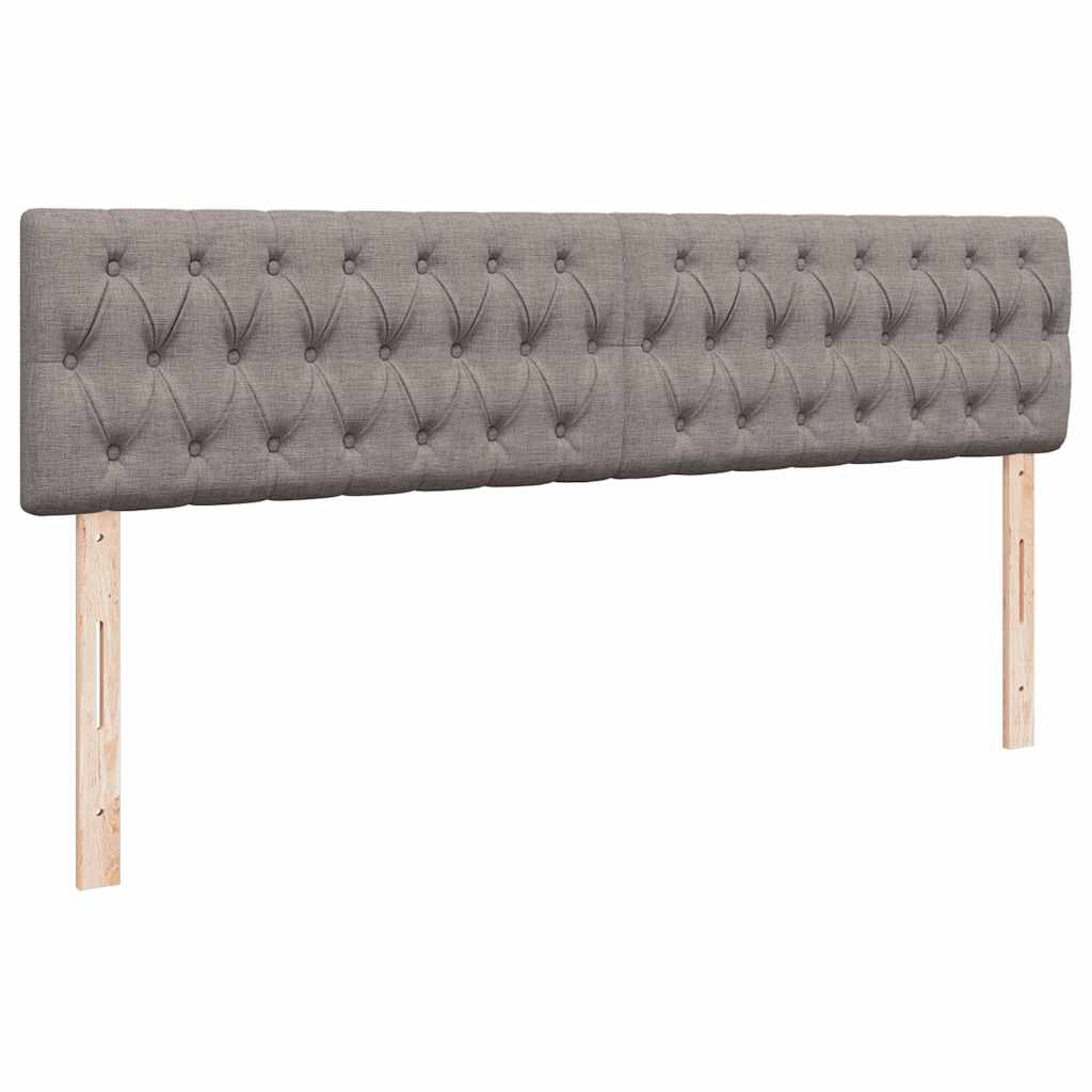 vidaXL Οθωμανικό κρεβάτι με στρώματα Taupe 180x200cm ύφασμα