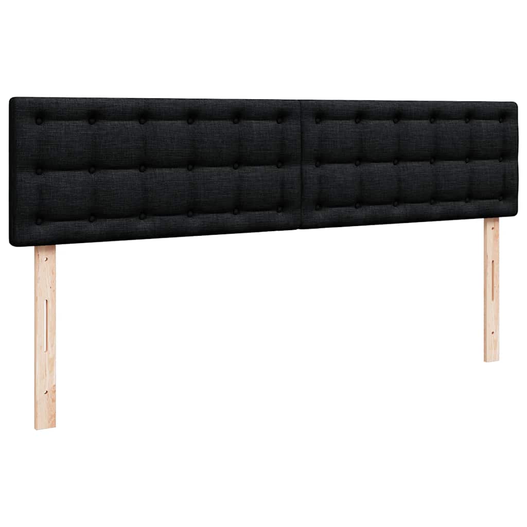 vidaXL Οθωμανικό κρεβάτι με στρώματα Μαύρο 180x200cm Ύφασμα