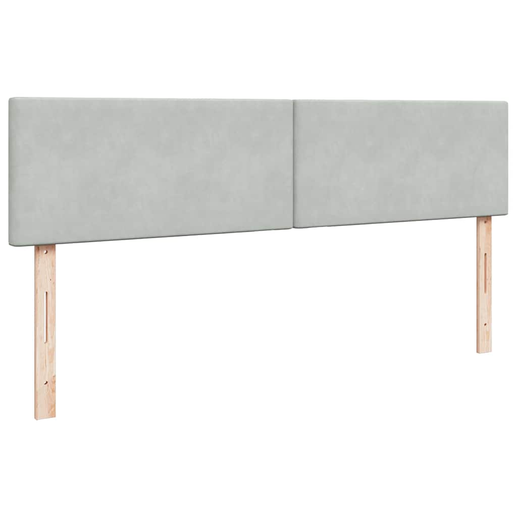 vidaXL Οθωμανικό κρεβάτι με στρώματα ανοιχτό γκρι 180x200cm Velvet