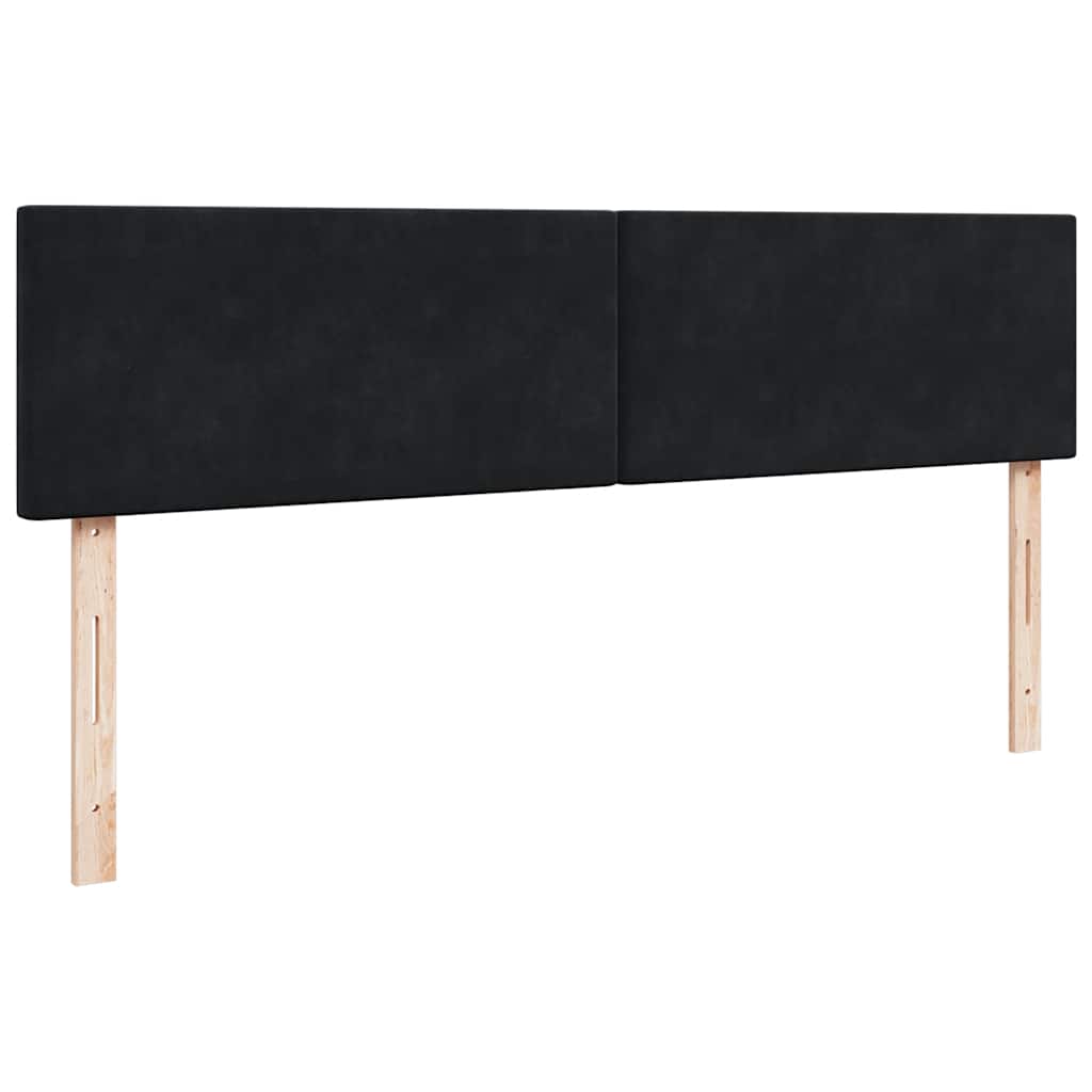 vidaXL Οθωμανικό κρεβάτι με στρώματα Μαύρο 180x200cm Velvet