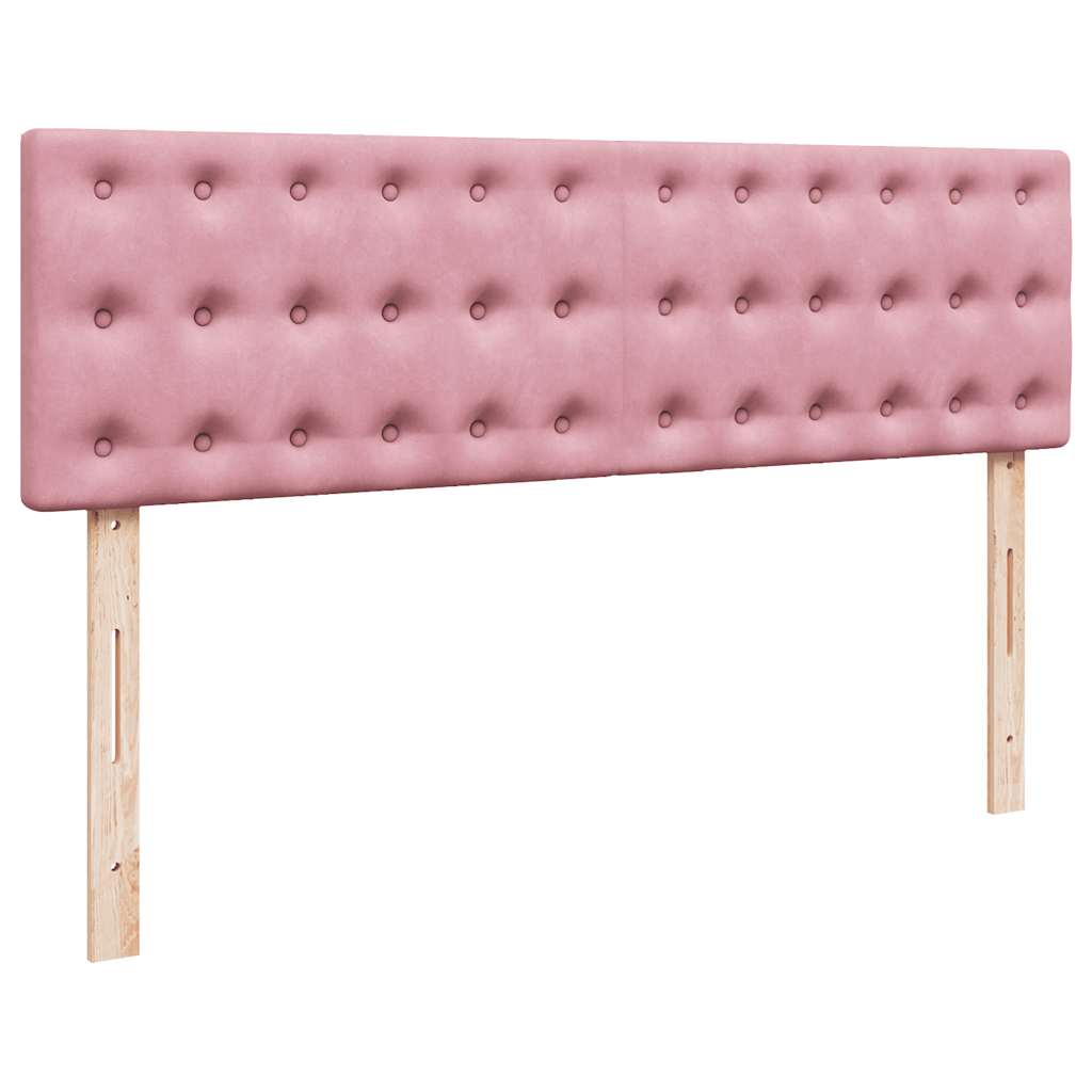 vidaXL Οθωμανικό κρεβάτι με στρώματα ροζ 160x200cm Velvet