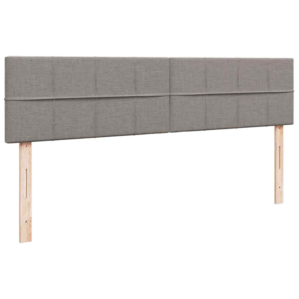 vidaXL Οθωμανικό κρεβάτι με στρώμα & LEDs Taupe 180x200cm ύφασμα