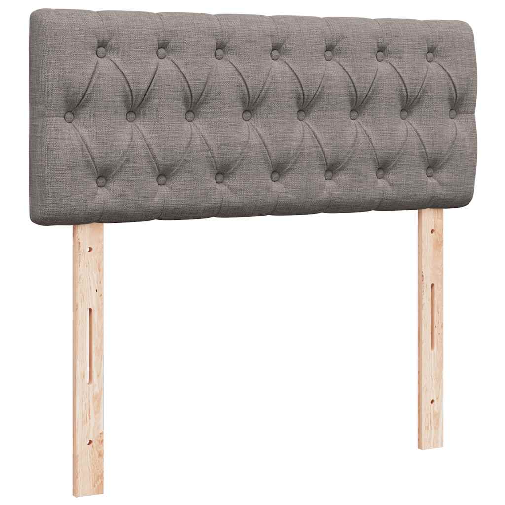 vidaXL Οθωμανικό κρεβάτι με στρώμα & LEDs Taupe 120x190cm ύφασμα