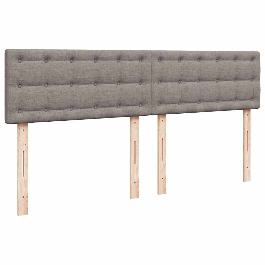 vidaXL Οθωμανικό κρεβάτι με στρώμα & LEDs Taupe 180x200cm ύφασμα