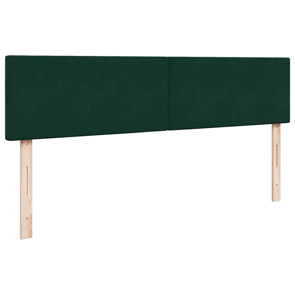 vidaXL Οθωμανικό κρεβάτι με στρώμα & LEDs Dark Green 180x200cm Velvet