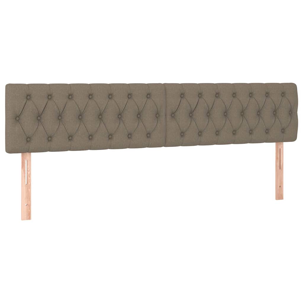 vidaXL Οθωμανικό κρεβάτι με στρώματα & LEDs Taupe 180x200cm ύφασμα