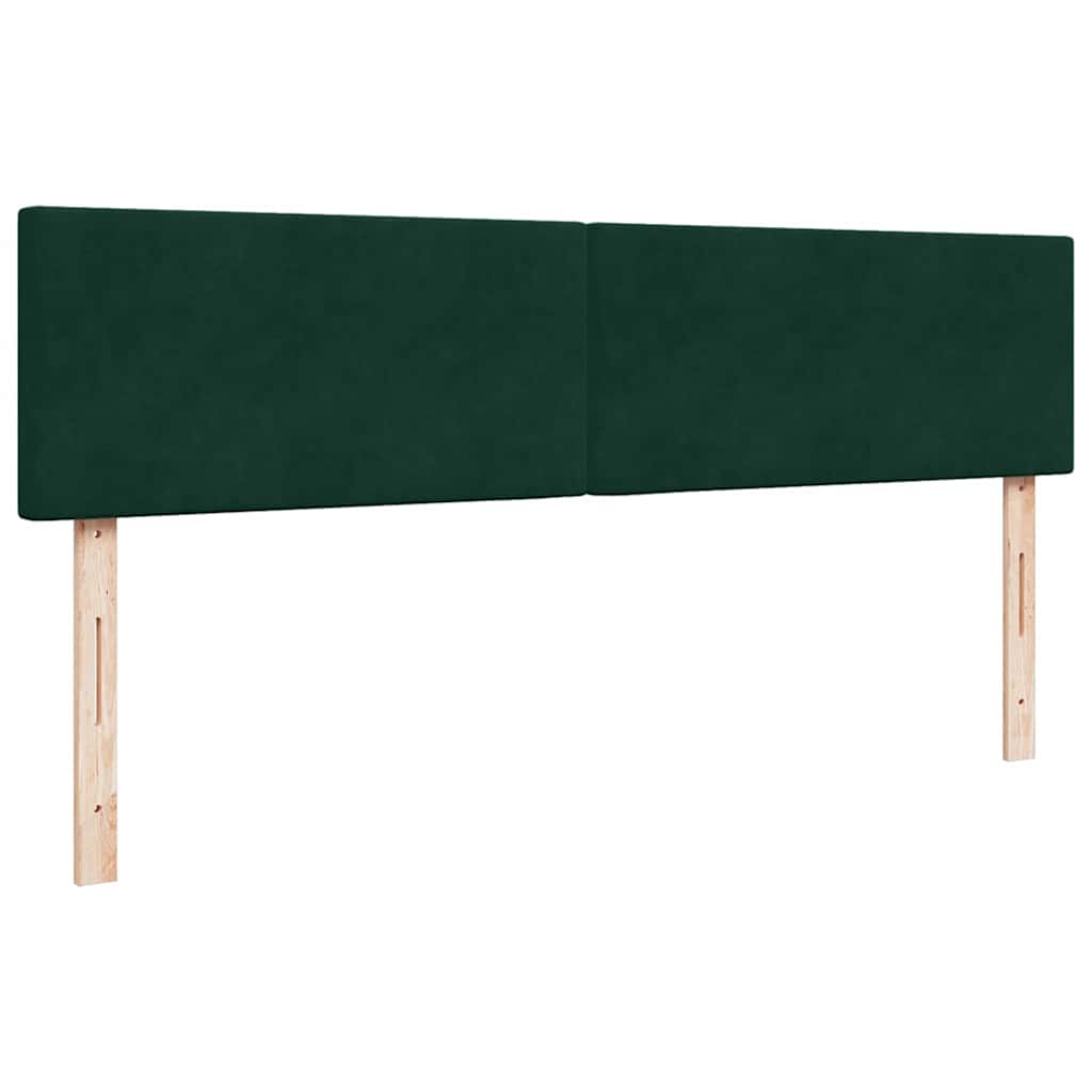 vidaXL Οθωμανικό κρεβάτι με στρώματα&LEDs Dark Green 180x200cm Velvet