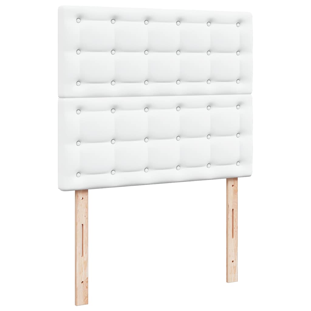 vidaXL Οθωμανικό κρεβάτι με στρώμα Λευκό 120x200cm Faux Leather