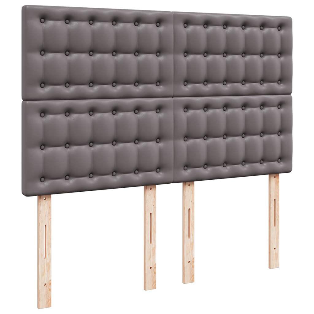 vidaXL Οθωμανικό κρεβάτι με στρώμα Γκρι 140x190cm Faux Leather