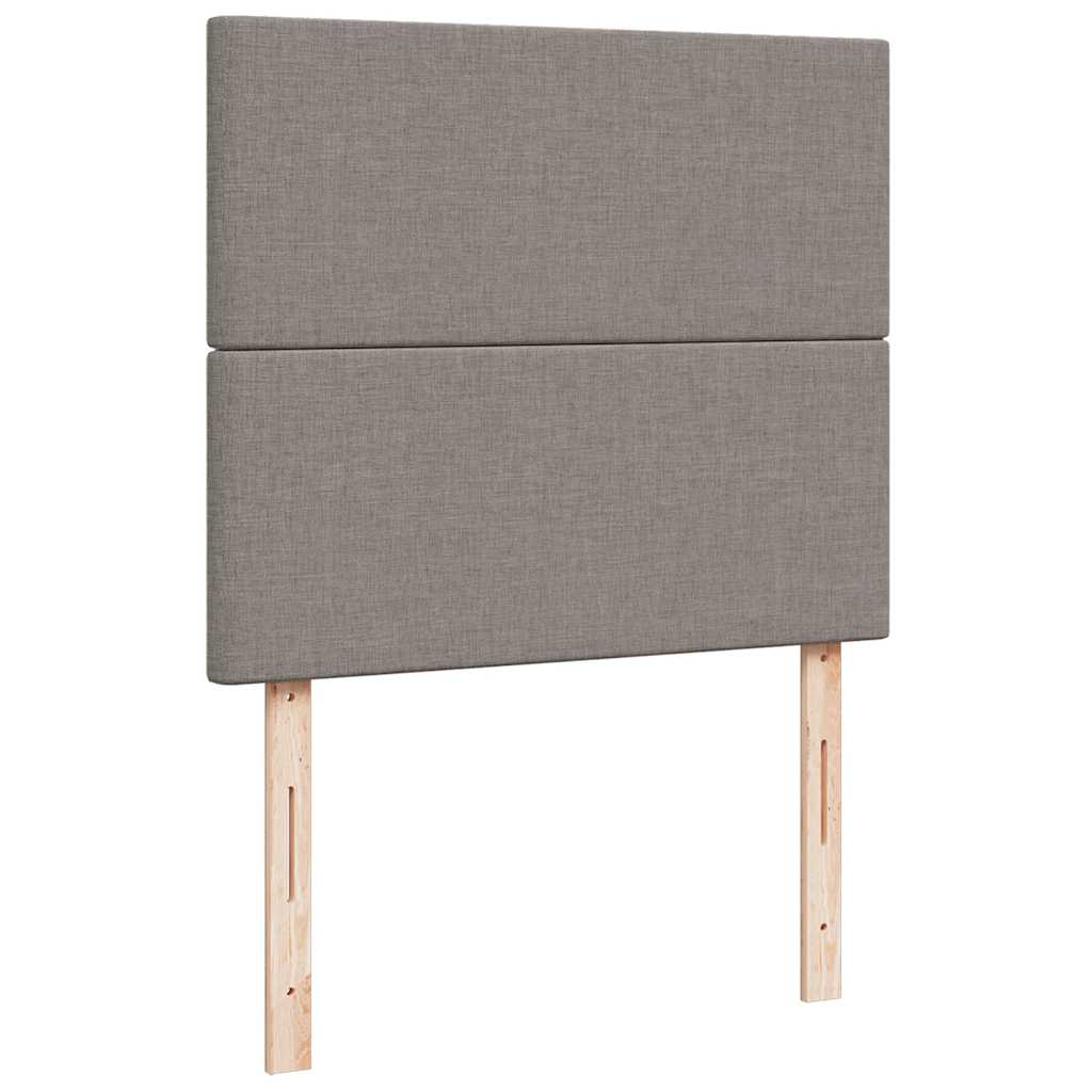 vidaXL Οθωμανικό κρεβάτι με στρώμα Taupe 120x200cm ύφασμα