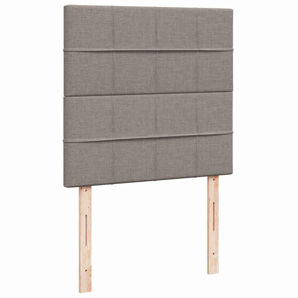 vidaXL Οθωμανικό κρεβάτι με στρώμα Taupe 80x200cm ύφασμα