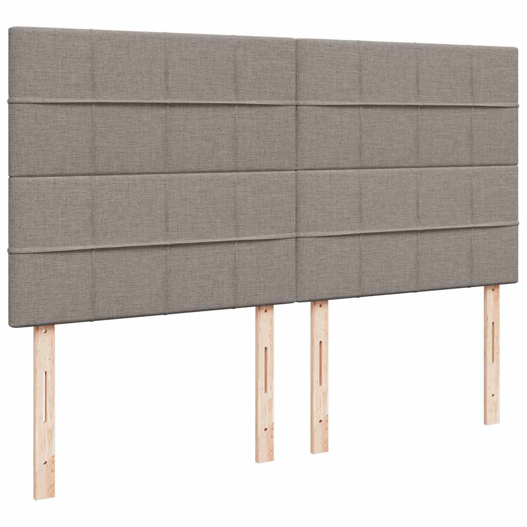 vidaXL Οθωμανικό κρεβάτι με στρώμα Taupe 180x200cm ύφασμα