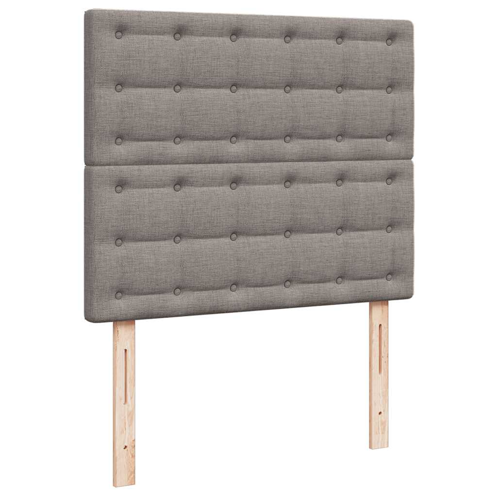 vidaXL Οθωμανικό κρεβάτι με στρώμα Taupe 120x190 cm Ύφασμα