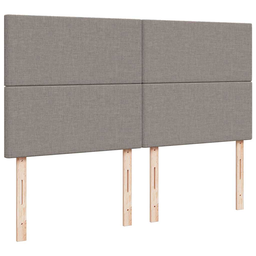 vidaXL Οθωμανικό κρεβάτι με στρώμα & LEDs Taupe 160x200cm ύφασμα