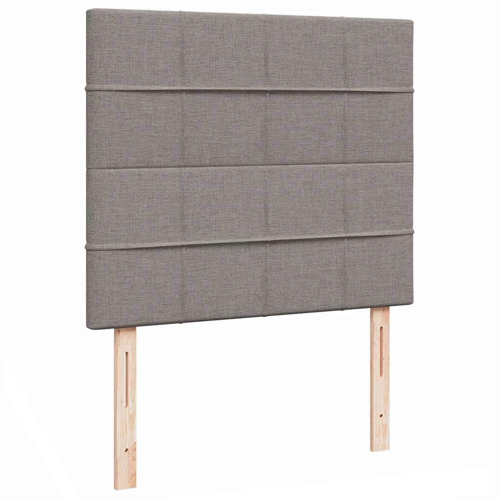 vidaXL Οθωμανικό κρεβάτι με στρώμα & LEDs Taupe 120x190cm ύφασμα