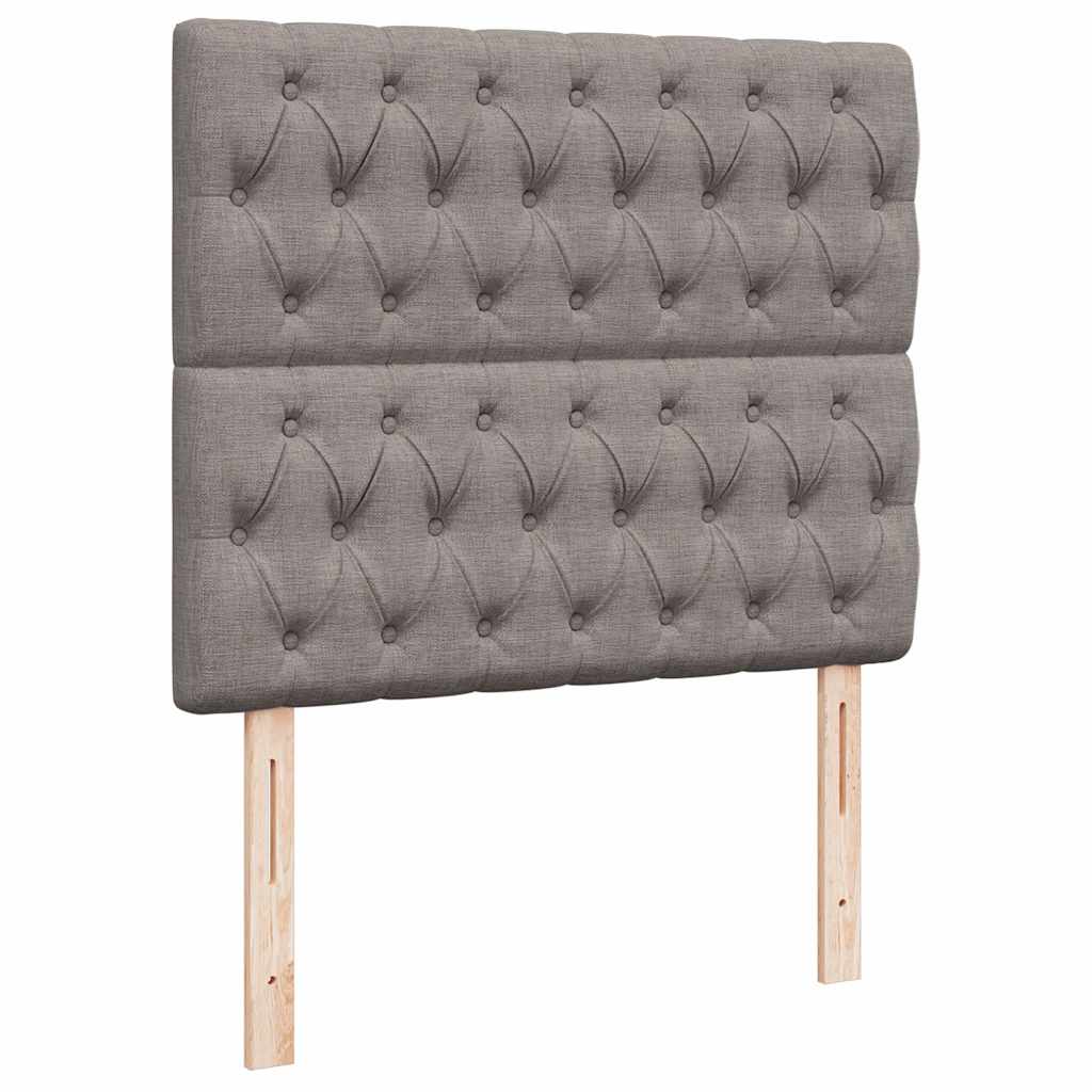 vidaXL Οθωμανικό κρεβάτι με στρώμα & LEDs Taupe 120x190cm ύφασμα