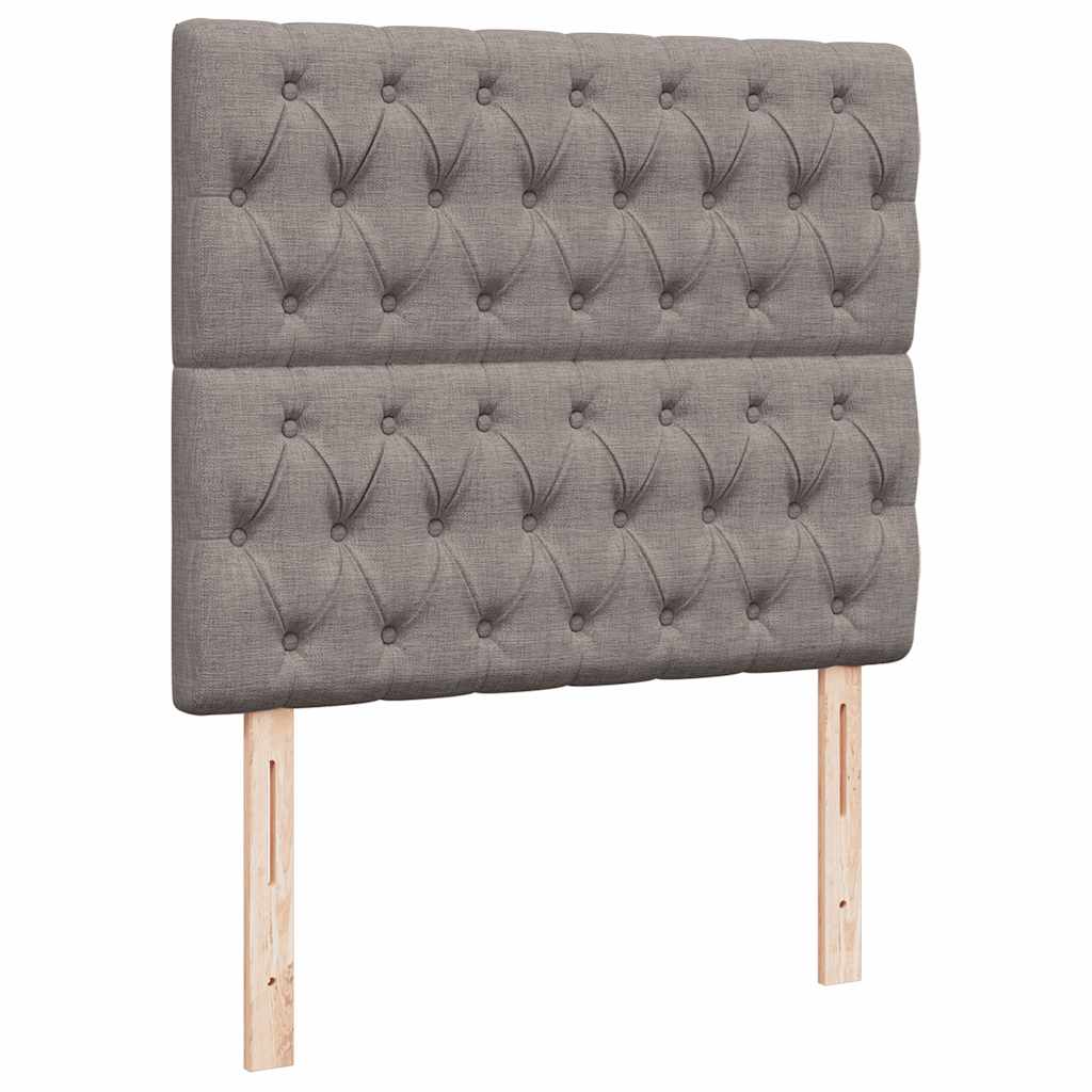vidaXL Οθωμανικό κρεβάτι με στρώμα & LEDs Taupe 120x200cm ύφασμα
