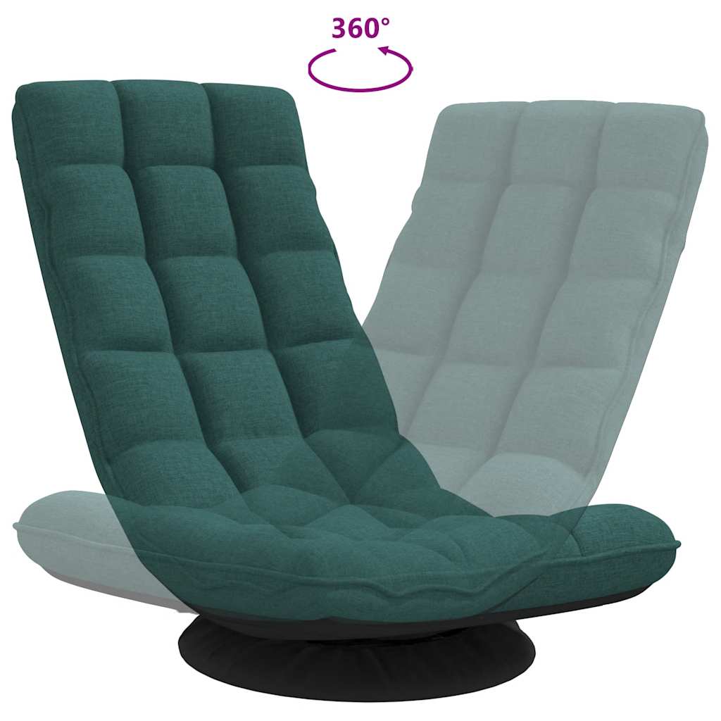 vidaXL Περιστρεφόμενη καρέκλα δαπέδου Σκούρο πράσινο 70x51x79 cm