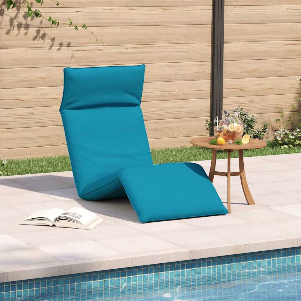 vidaXL Ξαπλώστρα Πτυσσόμενη Ανοιχτό Μπλε 175x54x8,5 εκ. από Ύφασμα Oxford