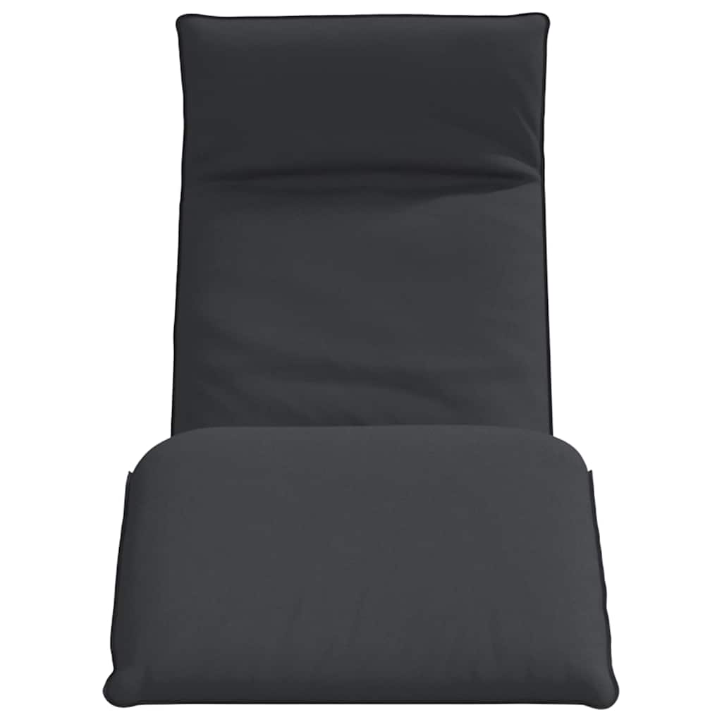 vidaXL Ξαπλώστρα Πτυσσόμενη Μαύρη 175x54x8,5 εκ. από Ύφασμα Oxford