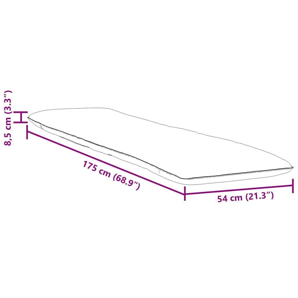 vidaXL Ξαπλώστρα Πτυσσόμενη Ανοιχτό Πράσινο 175x54x8,5 εκ. από Ύφασμα Oxford