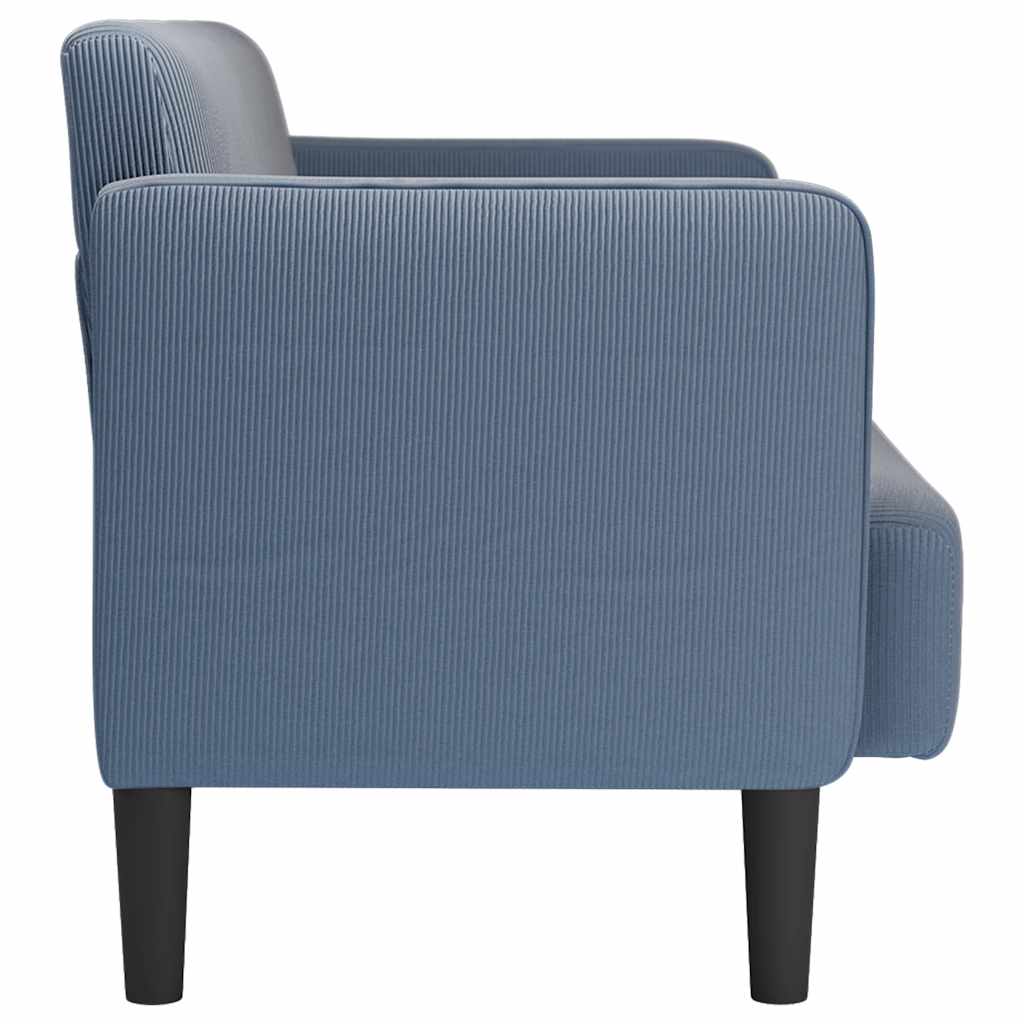 vidaXL Καναπές Loveseat Μπλε 109 εκ. ύφασμα Corduroy