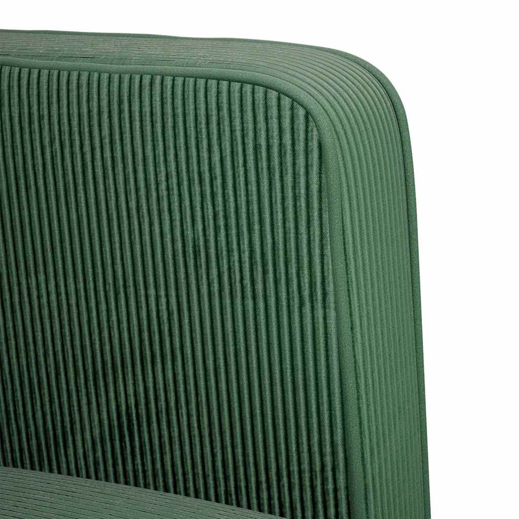vidaXL Καναπές Loveseat Σκούρο Πράσινο 109 εκ. ύφασμα Corduroy